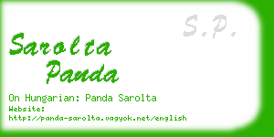 sarolta panda business card